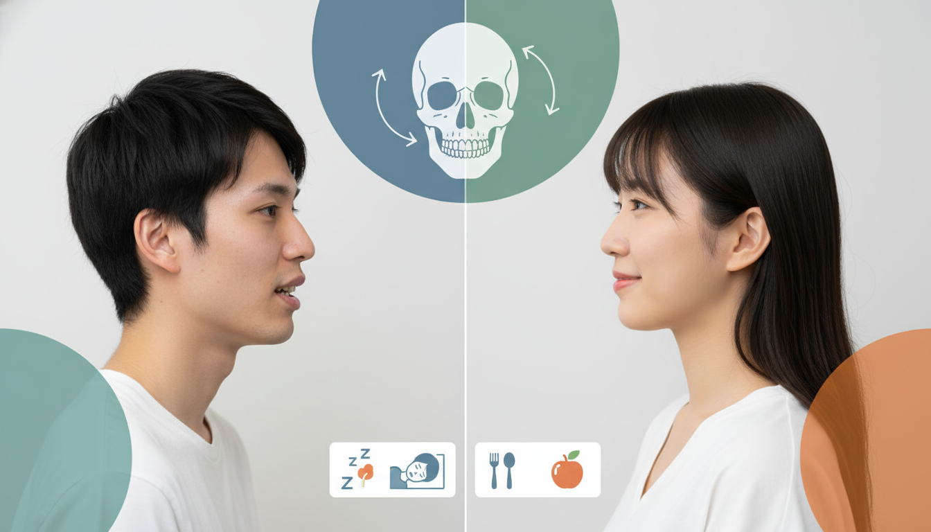 アデノイド顔貌は骨格と生活習慣が関係する顔つきの特徴