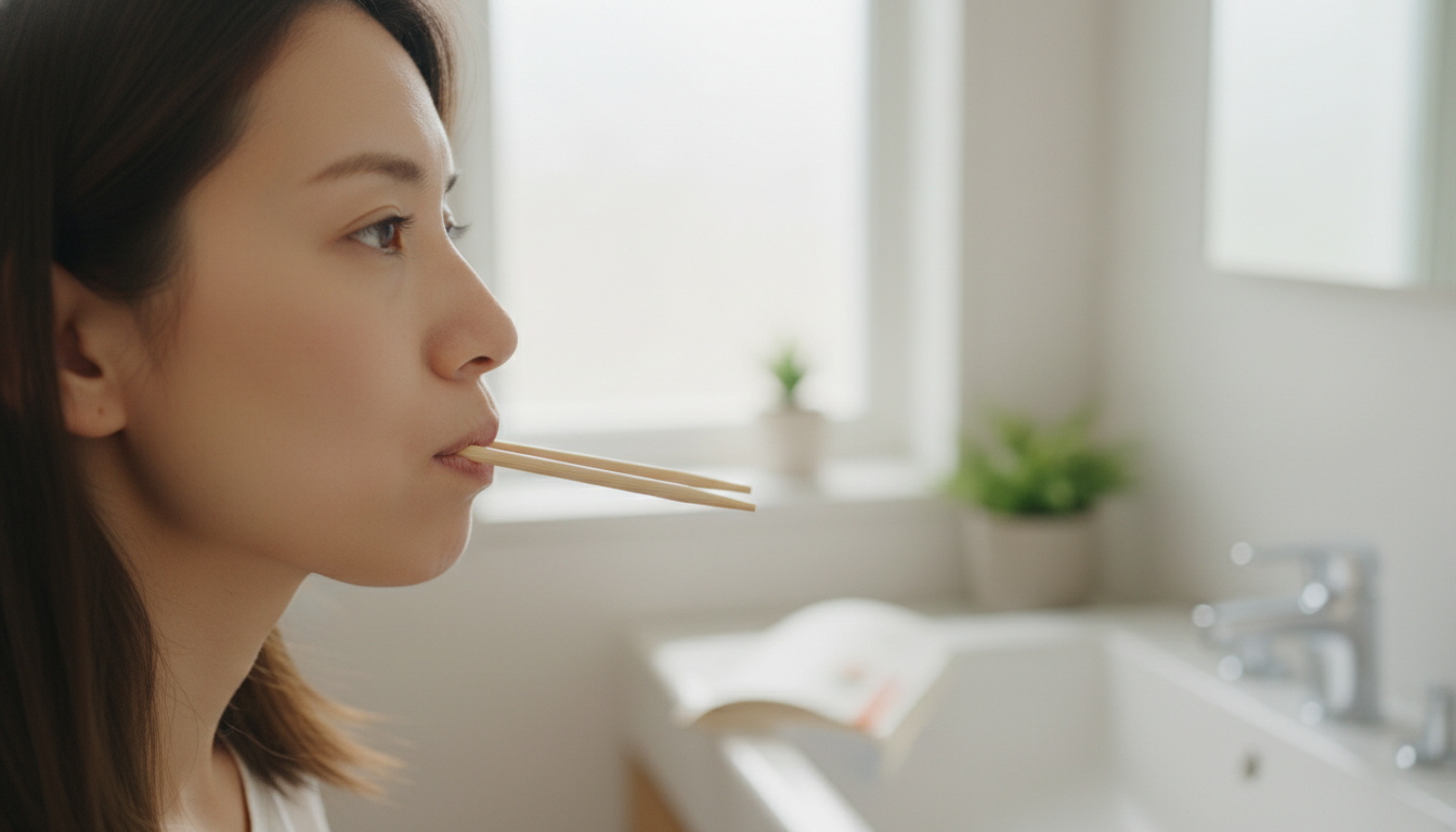 割り箸を使った顔の歪み改善法とは