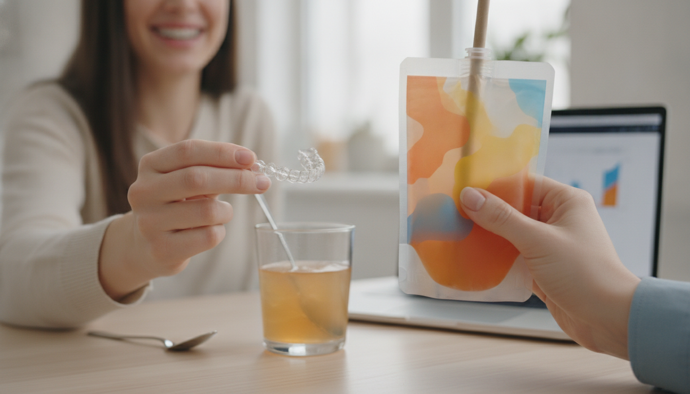 インビザライン治療中に便利なゼリー飲料の活用シーン