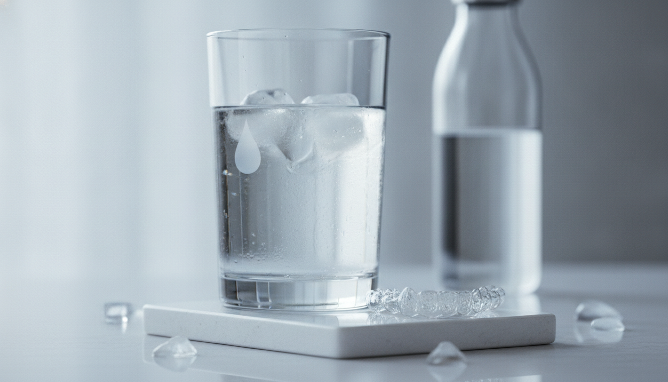 インビザライン装着中に安心して飲めるのは「水」のみです