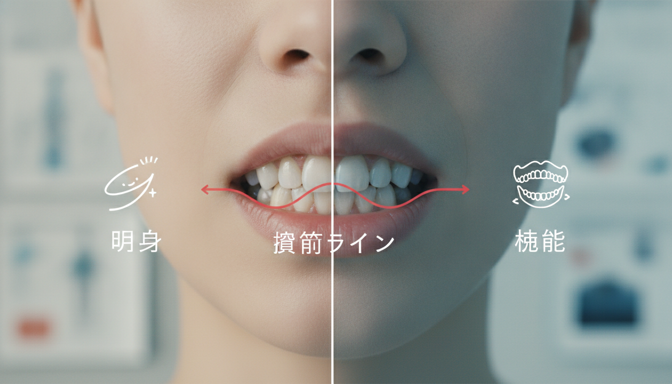 歯並びの許容ラインは「見た目」と「機能」の両面で判断する