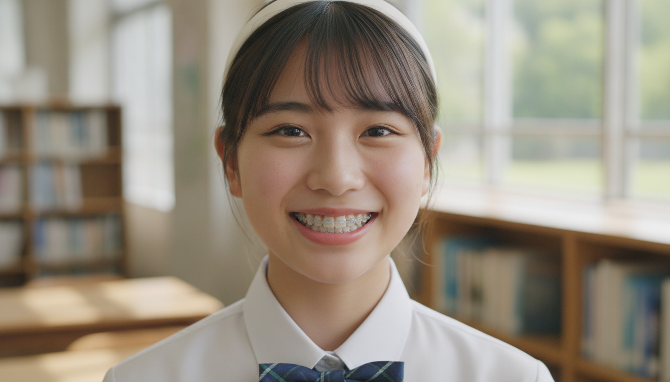 高校生の歯列矯正における具体的な事例