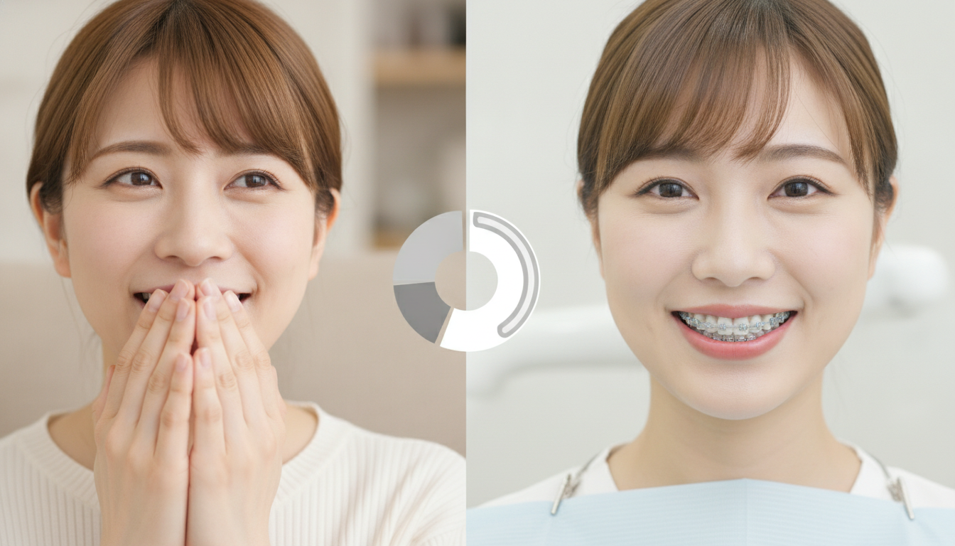 日本では歯並びが悪い人は約6割、しかし矯正しているのは約2割