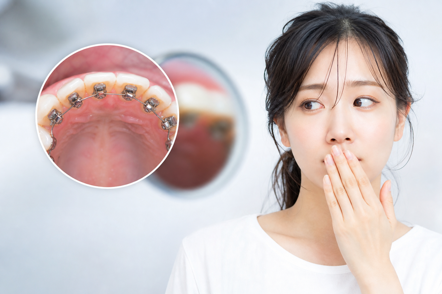 裏側矯正で口臭が発生しやすい4つのメカニズム