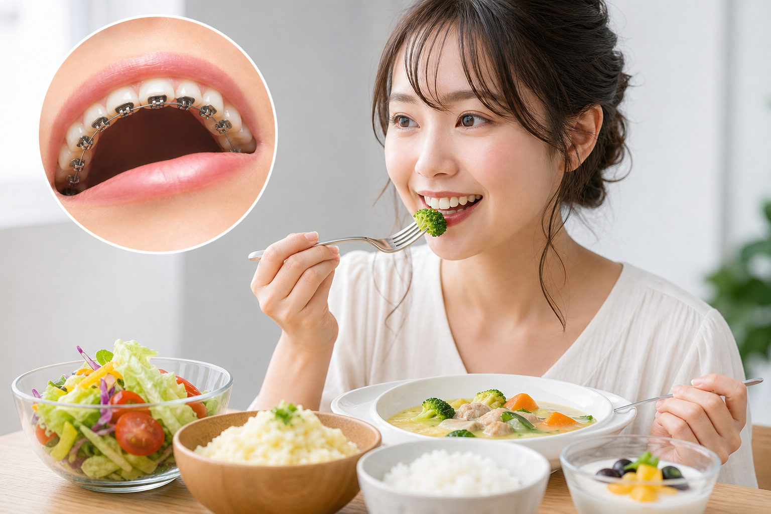 裏側矯正中のおすすめメニューと避けるべき食材