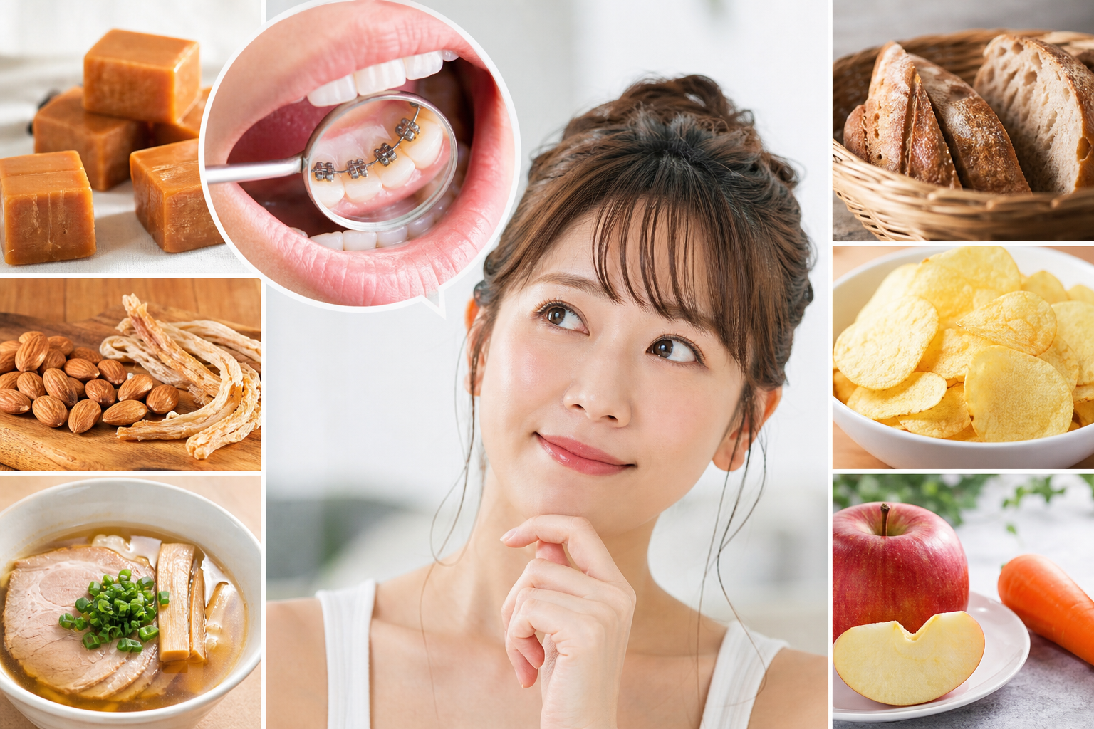 裏側矯正中に注意すべき食べ物の具体例